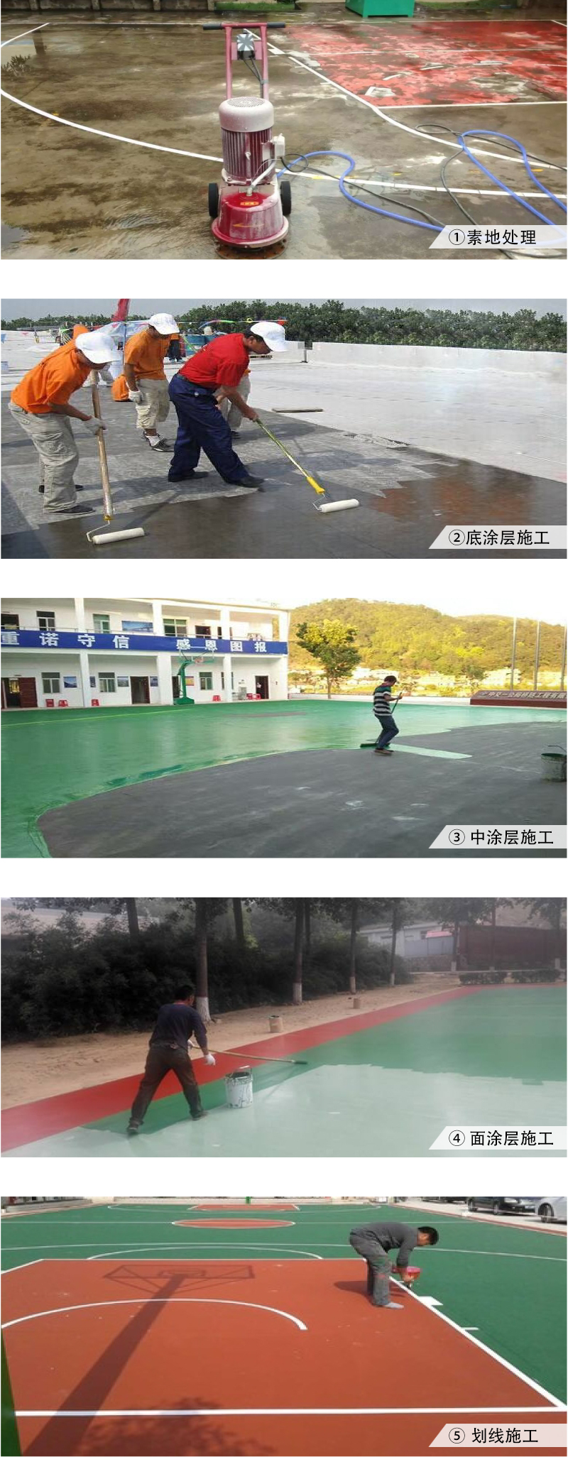 硬地丙烯酸球场施工流程