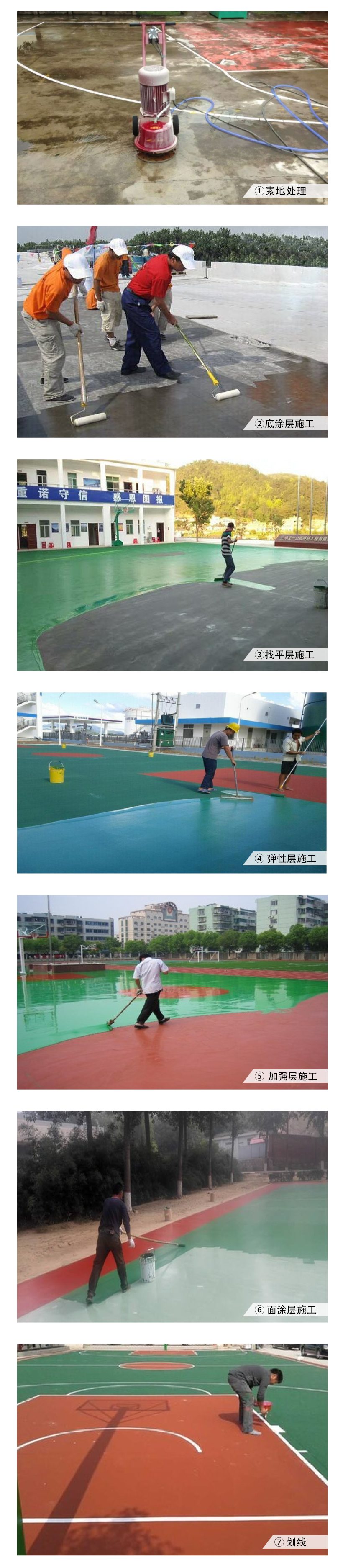 丙烯酸球场施工流程